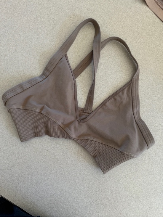 Free People Other - Free People Ribbed V-Neck Wireless Bralette - Taupe